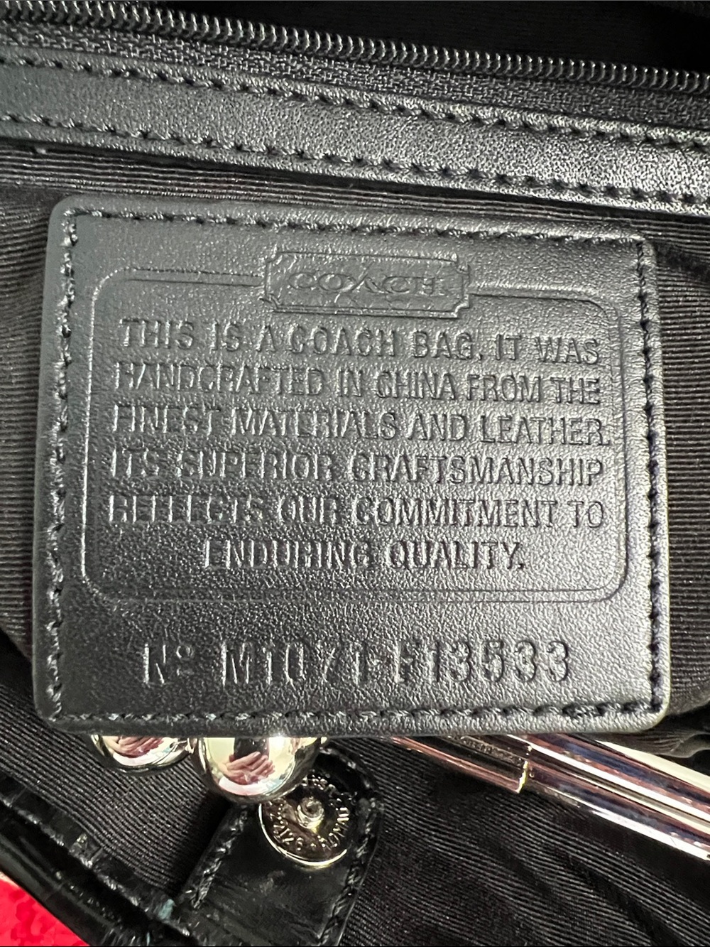 Coach F13533 Signature Jacquard Tote Black Gray Leather Trim Kisslock Bag - Picture 12 of 14
